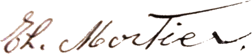 Signature of Th. Mortier