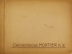 Cover of orchestrion catalogue in postcard size
